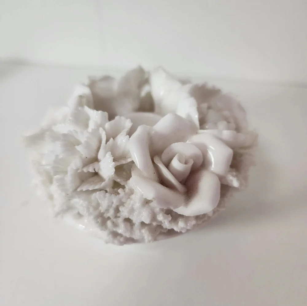 Vintage •‎ Floral Taper Candle Holder